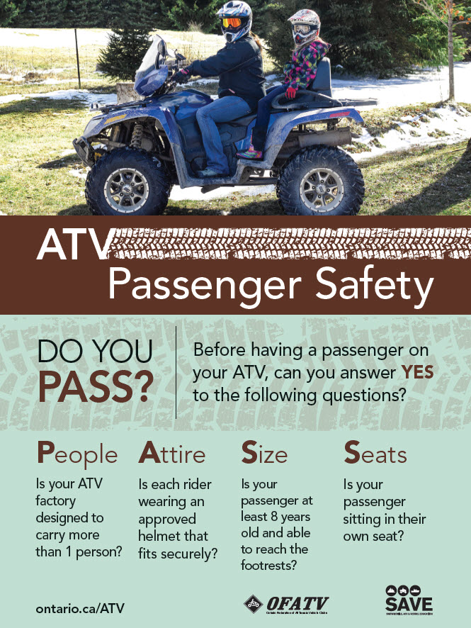 ATV Passenger Safety Poster