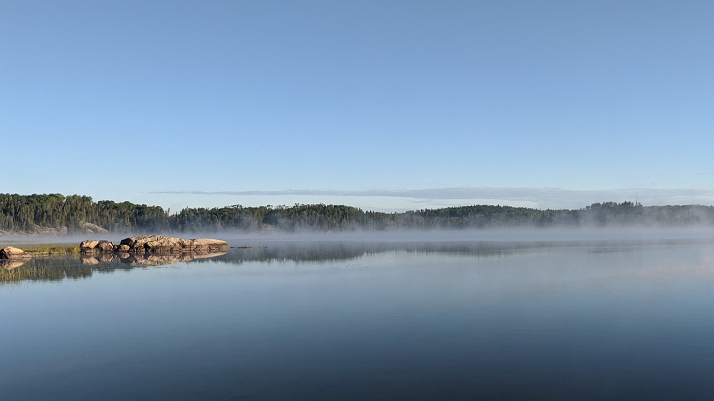 River with mist