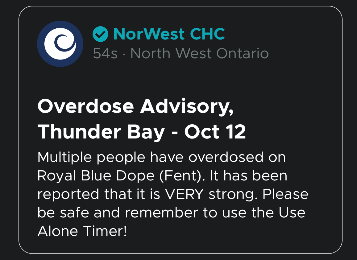 Alert from NorwestCHC