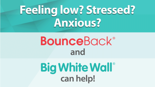 Feeling Low? Stressed? Anxious? BounceBack and BigWhiteWall can help!