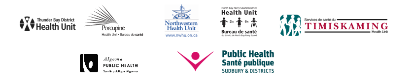 Logos from Northern Ontario Public Health Units