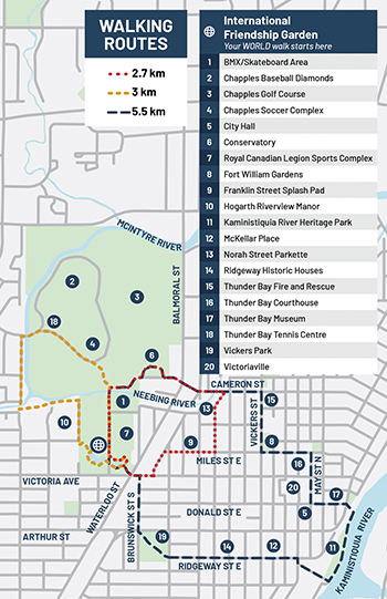 Walking routes in Thunder Bay