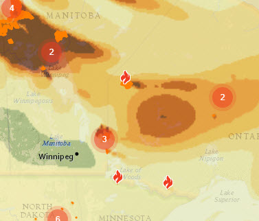 wildfire smoke map