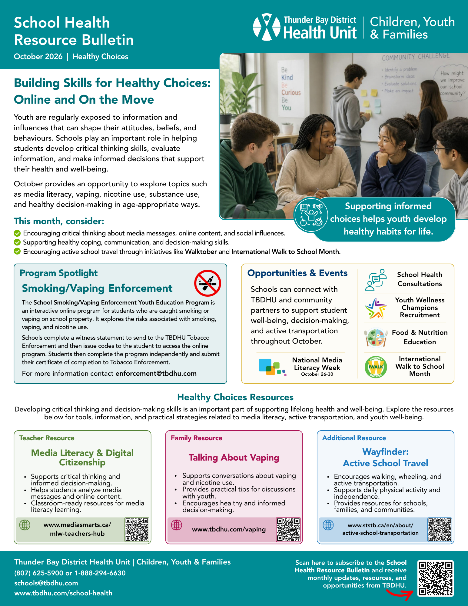 October 2026 School Health Resource Bulletin ENG