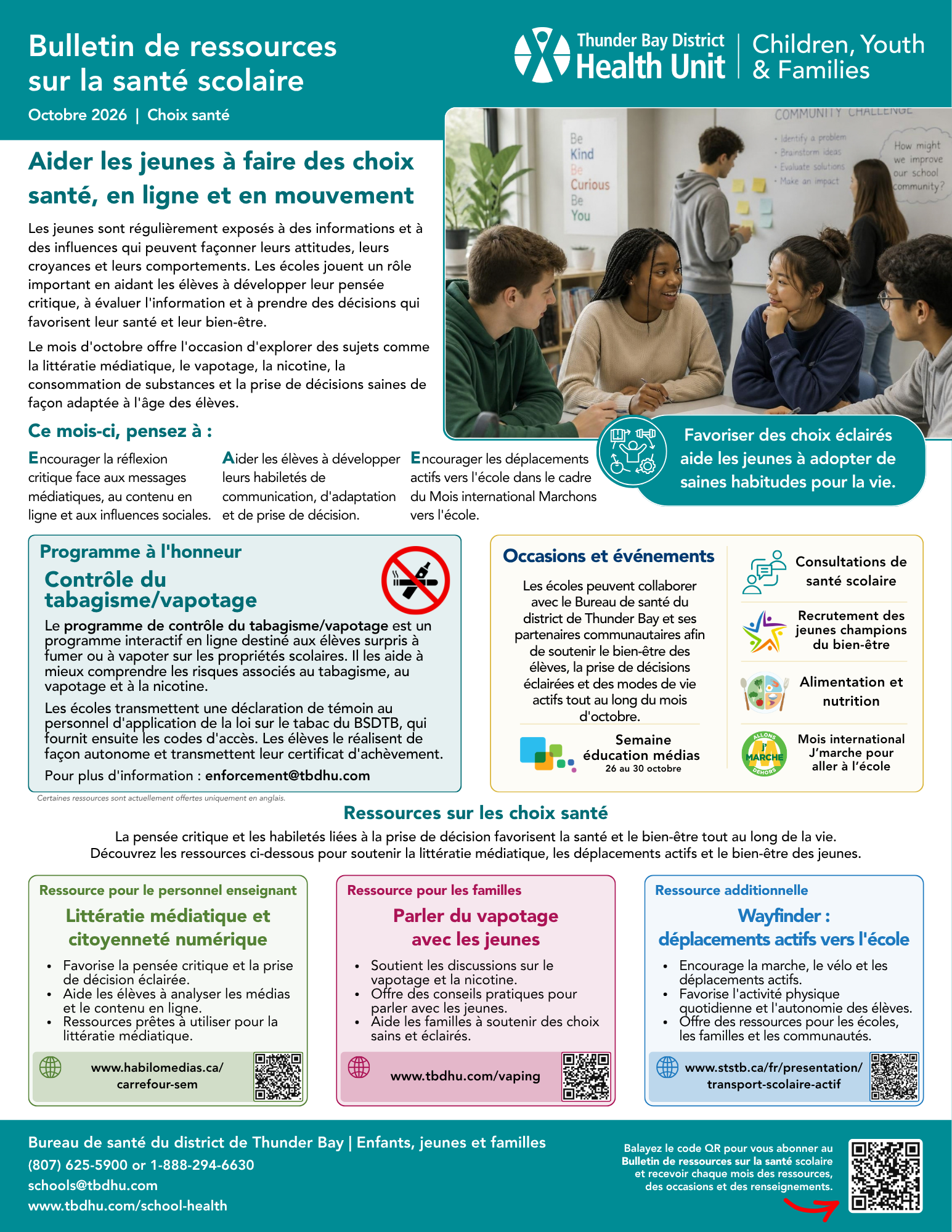 October 2026 School Health Resource Bulletin FR