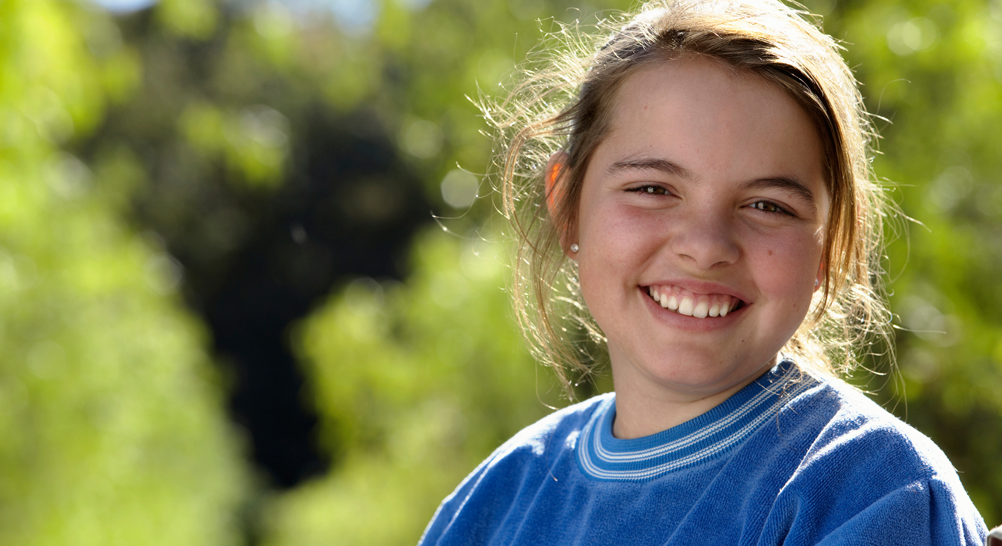 Young girl smiling