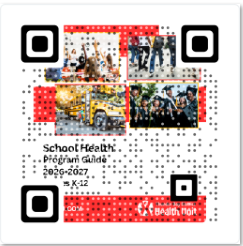 QR code to view School Health Guide 2026-27