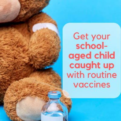 Teddy Bear getting vaccinated