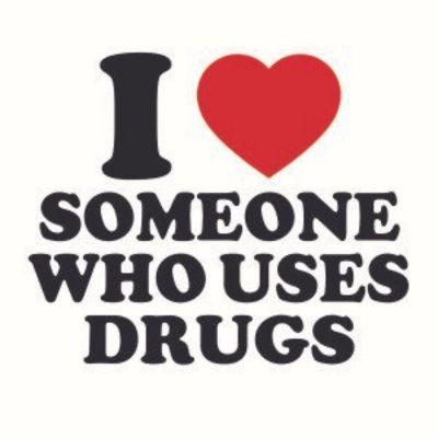 I heart someone who uses drugs logo