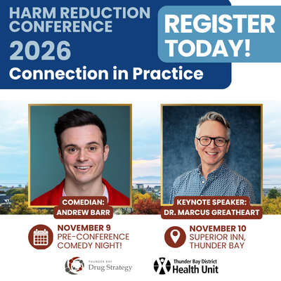 a registration flyer for the 2026 Harm Reduction Conference