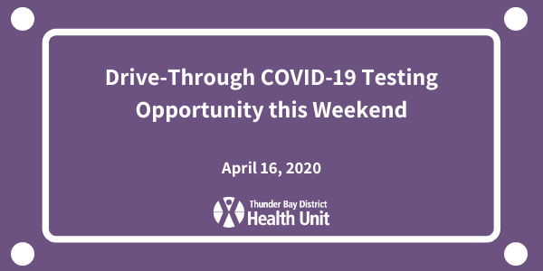 Drive-Through COVID-19 Testing Opportunity This Weekend