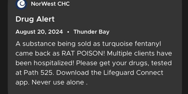 toxic drug alert