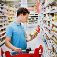 Man shopping for groceries