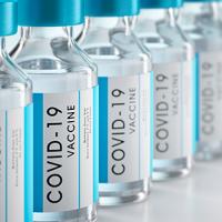 Line of COVID-19 Vaccination vials